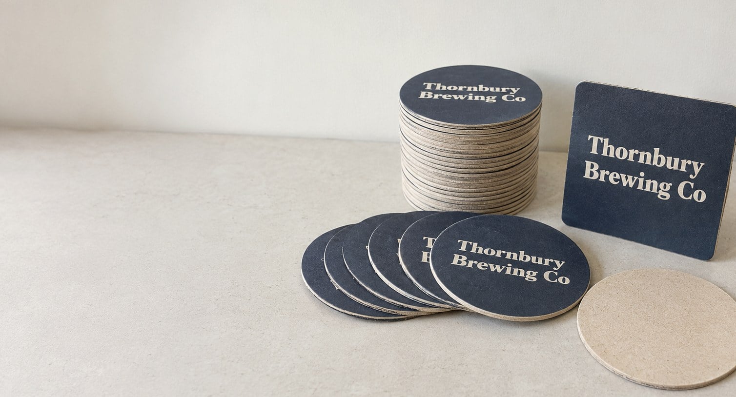 Custom printed bar coasters with logo