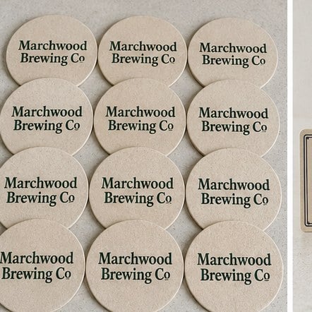 Customized bar coasters for breweries and craft beer